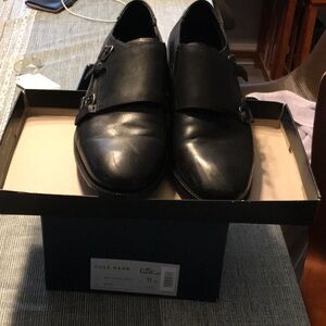 Men’s Cole Haan Benton Dbl Monk II size 11 black leather
